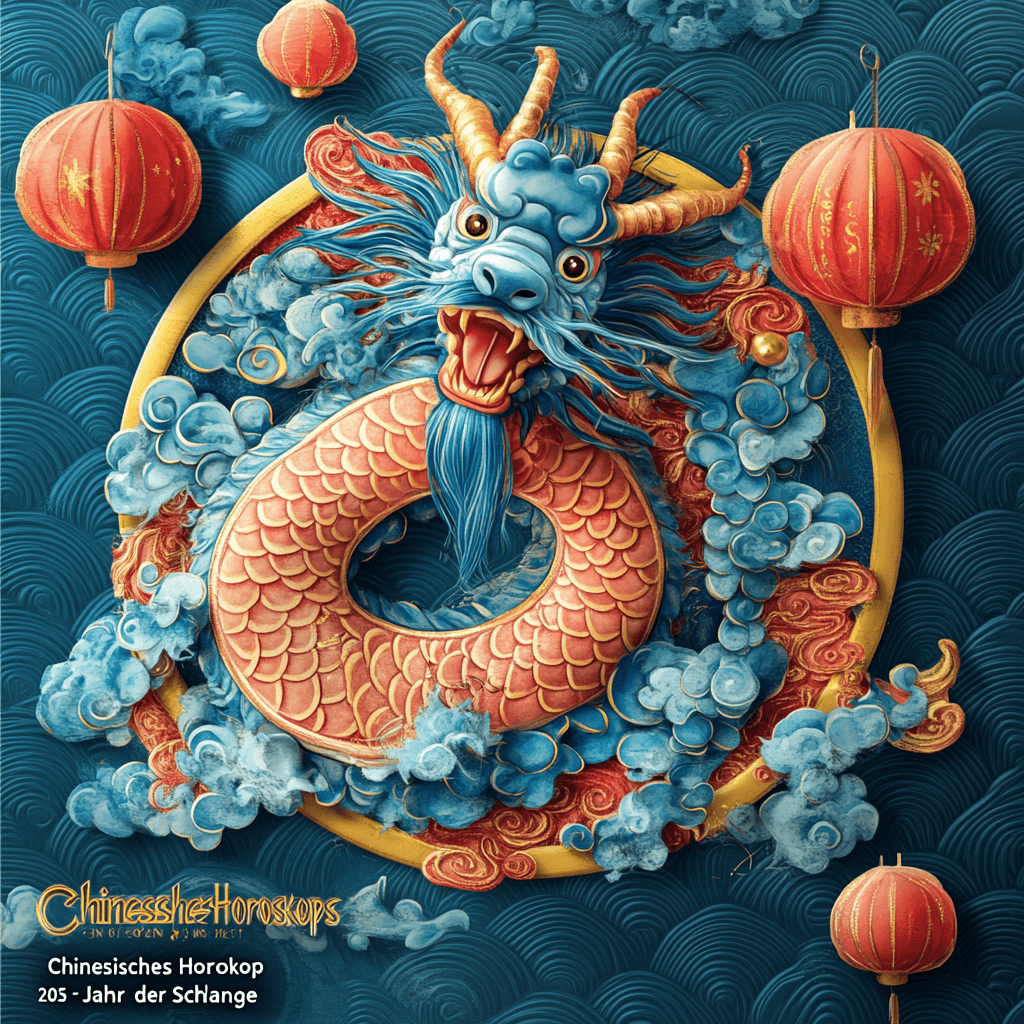 Chinesisches Horoskop 2025 – Die 12 Tierkreiszeichen im Überblick: Ratte, Büffel, Tiger, Hase, Drache, Schlange, Pferd, Ziege, Affe, Hahn, Hund und Schwein. Stilisierte Aquarell-Icons auf goldgemustertem Hintergrund.